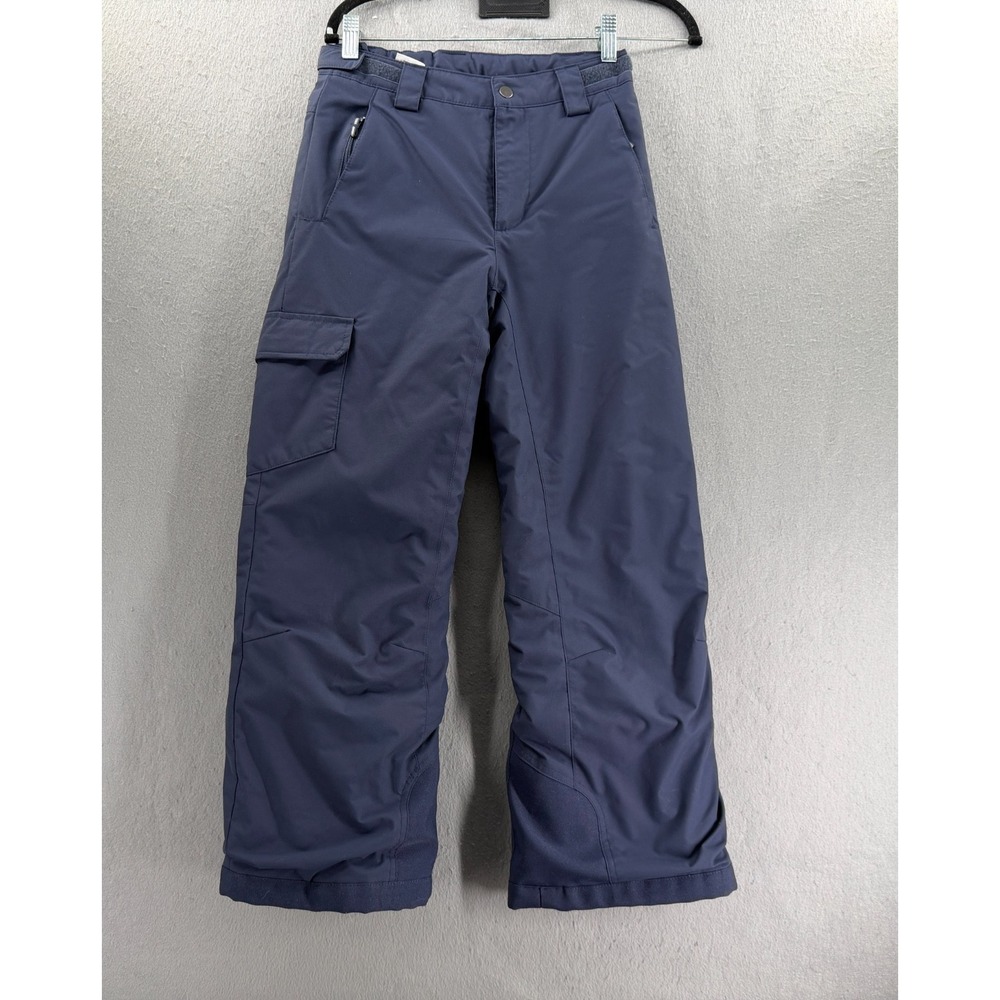 Columbia Arctic Trip Snow Pants Youth Unisex M 10/12 Navy Omni Heat Insulated